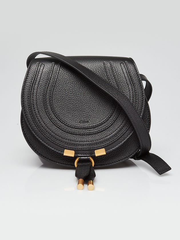 Chloe Black Leather Marcie Mini Crossbody Bag