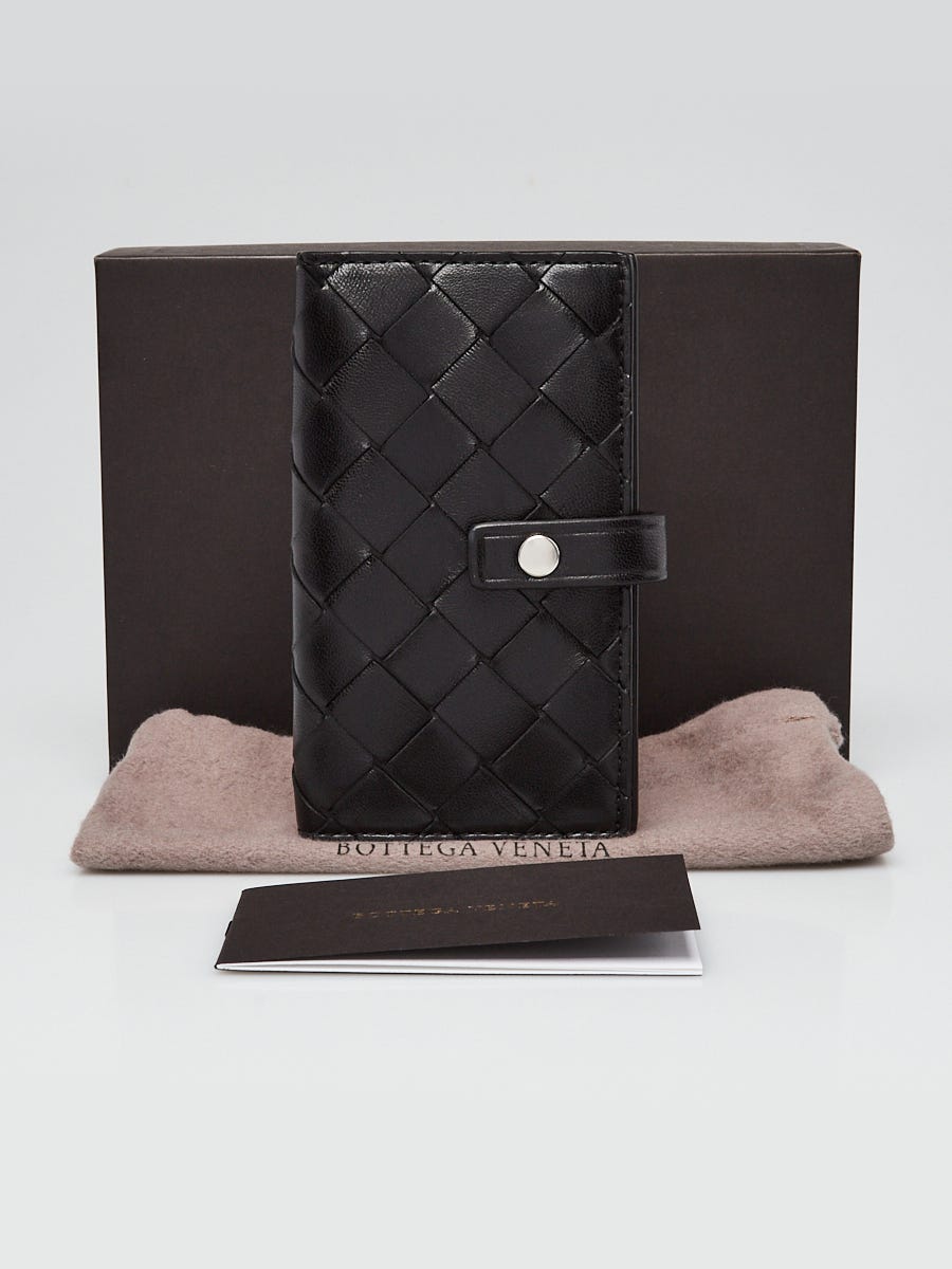 BOTTEGA VENETA Intrecciato Nappa Key Case Brown Leather