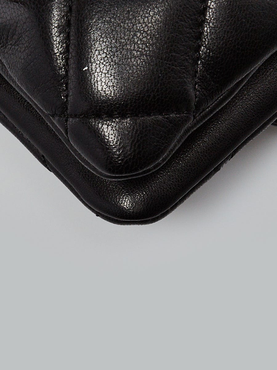 Chanel Black Quilted Lambskin Leather Daily Zippy Crossbody Bag