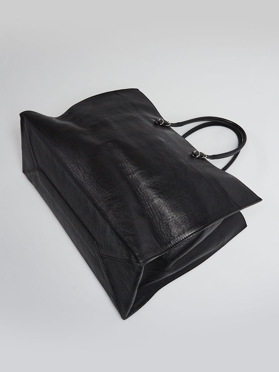 Authentic Balenciaga Papier Black Leather Tote Bag