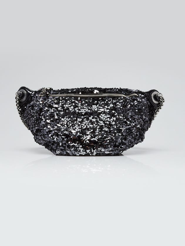 Chanel Black/Silver Sequin CC Waist Belt Bag