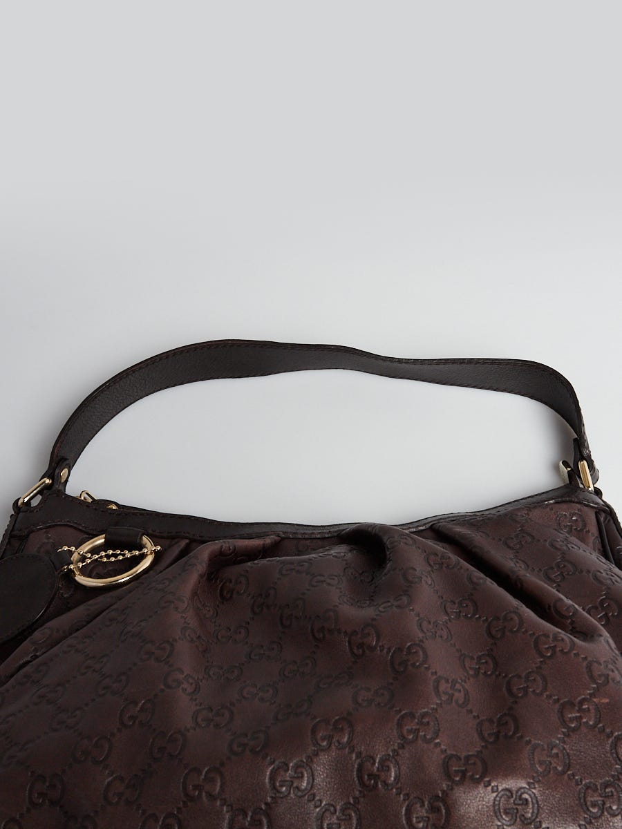 Gucci Brown Guccissima Leather Sukey Shoulder Bag - Yoogi's Closet