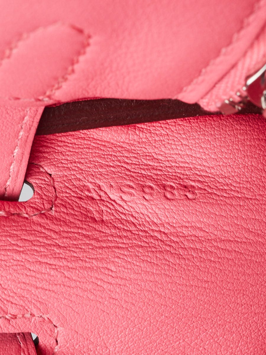 Hermes 25cm Bubblegum Pink Swift Leather Palladium Plated Kelly
