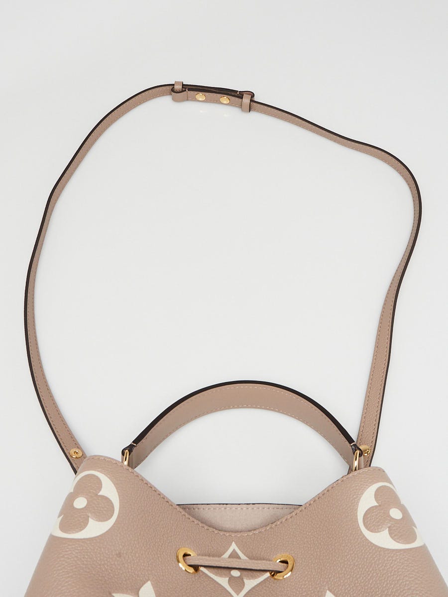 Louis Vuitton Neonoe MM Tourterelle/Creme in Cowhide Leather with
