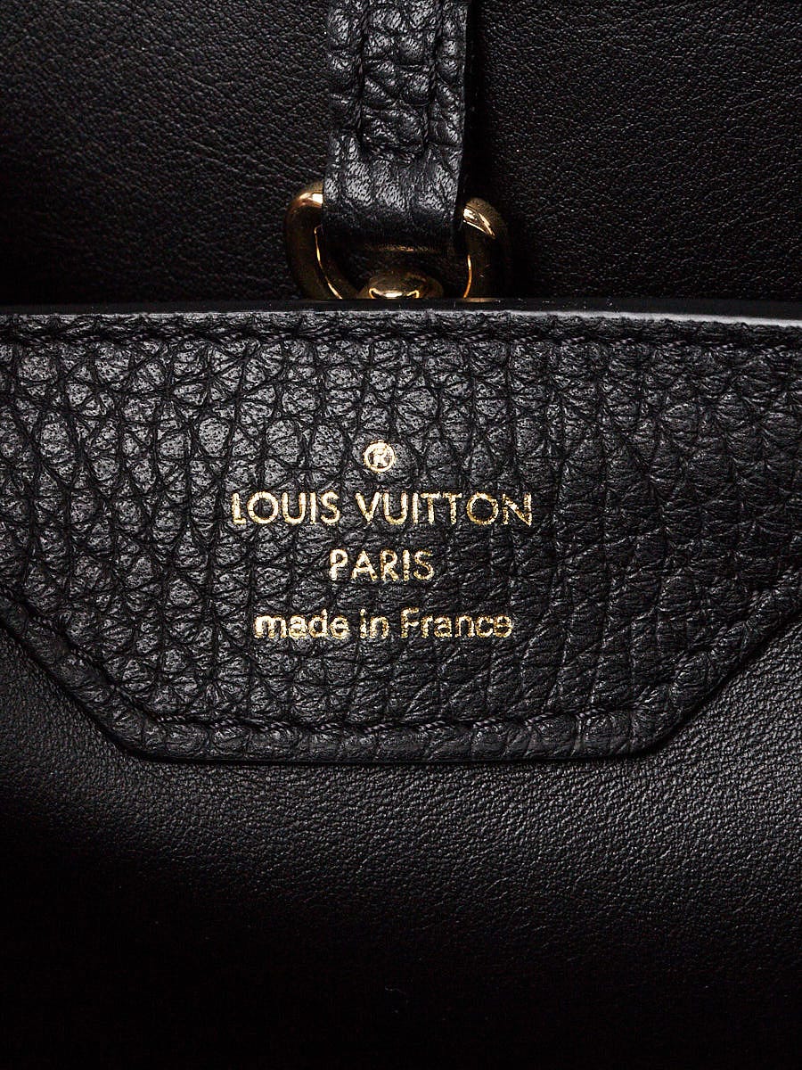 LOUIS VUITTON BLACK TAURILLON LEATHER FLOWER CROWN CAPUCINES PM W/ STRAP  for sale at auction on 29th October