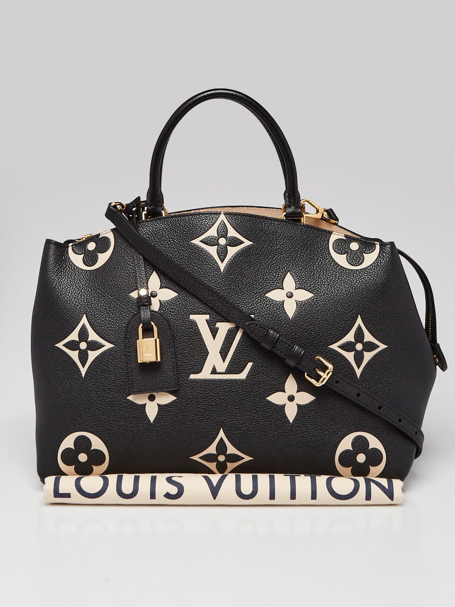 Louis Vuitton Palais bag. Monogram Empreinte, Bicolor Leather. Colors:  Black,Turtledove, Dove/Cream. 