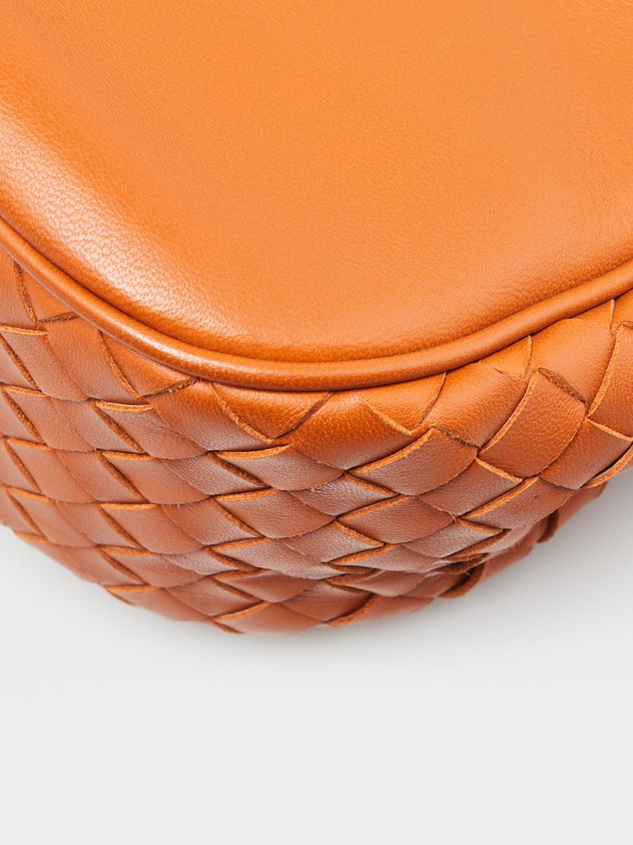 Bottega Veneta Brown Woven Nappa Leather Luna Crossbody Bag