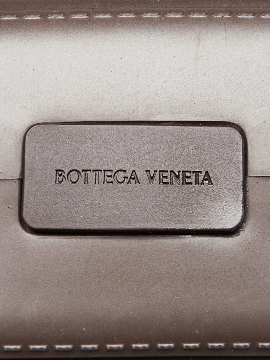Bottega Veneta Brown Maxi Intrecciato Woven Rubber Mini Arco Tote