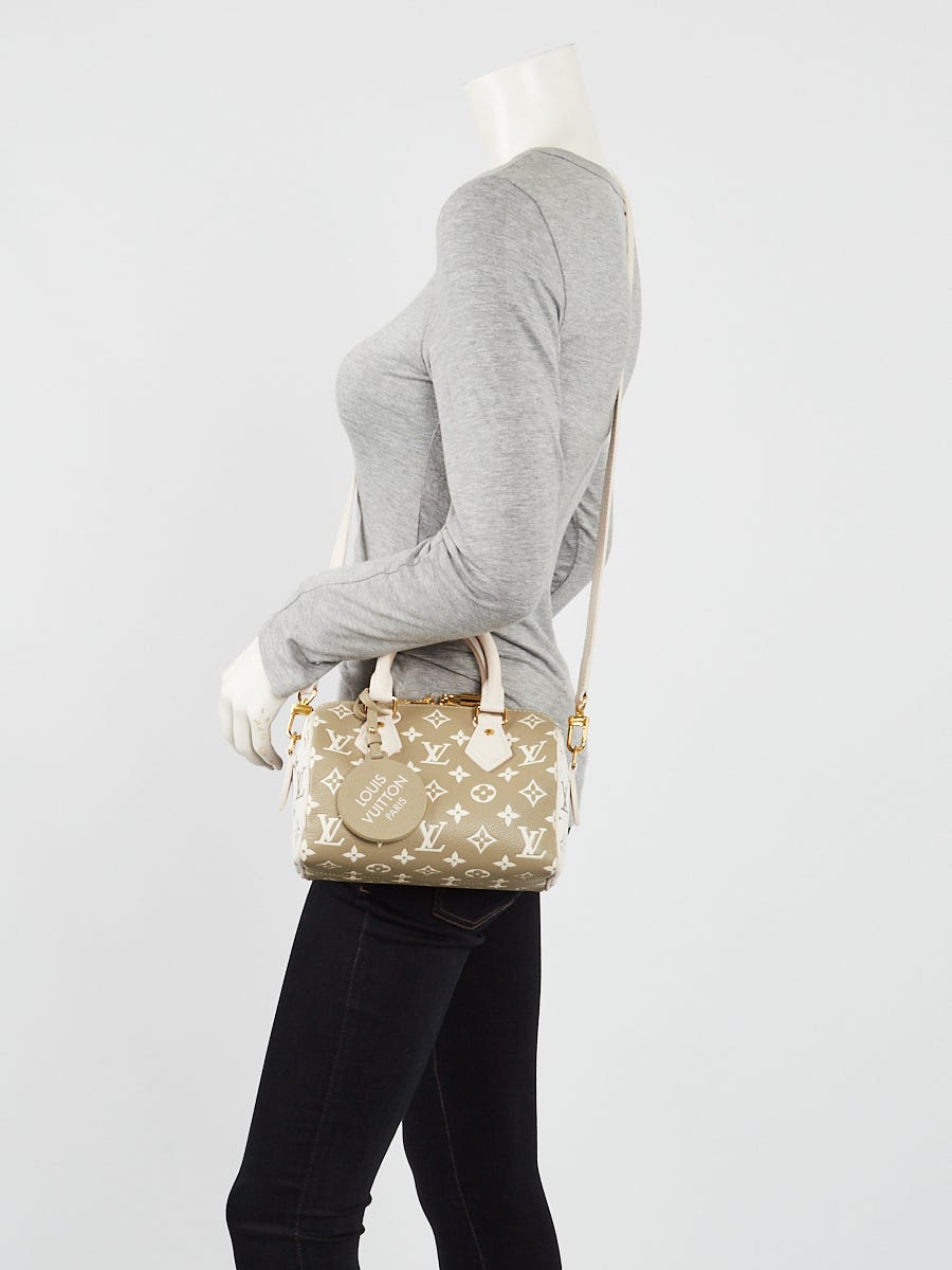 Louis Vuitton Kaki/Beige Monogram Empreinte Spring In The City Speedy  Bandouliere 20 Bag - Yoogi's Closet