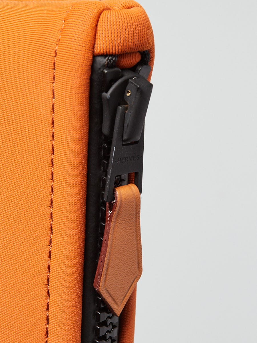 Hermes Tan Neoprene Neobain Canoe H Case Pouch | Yoogi's Closet