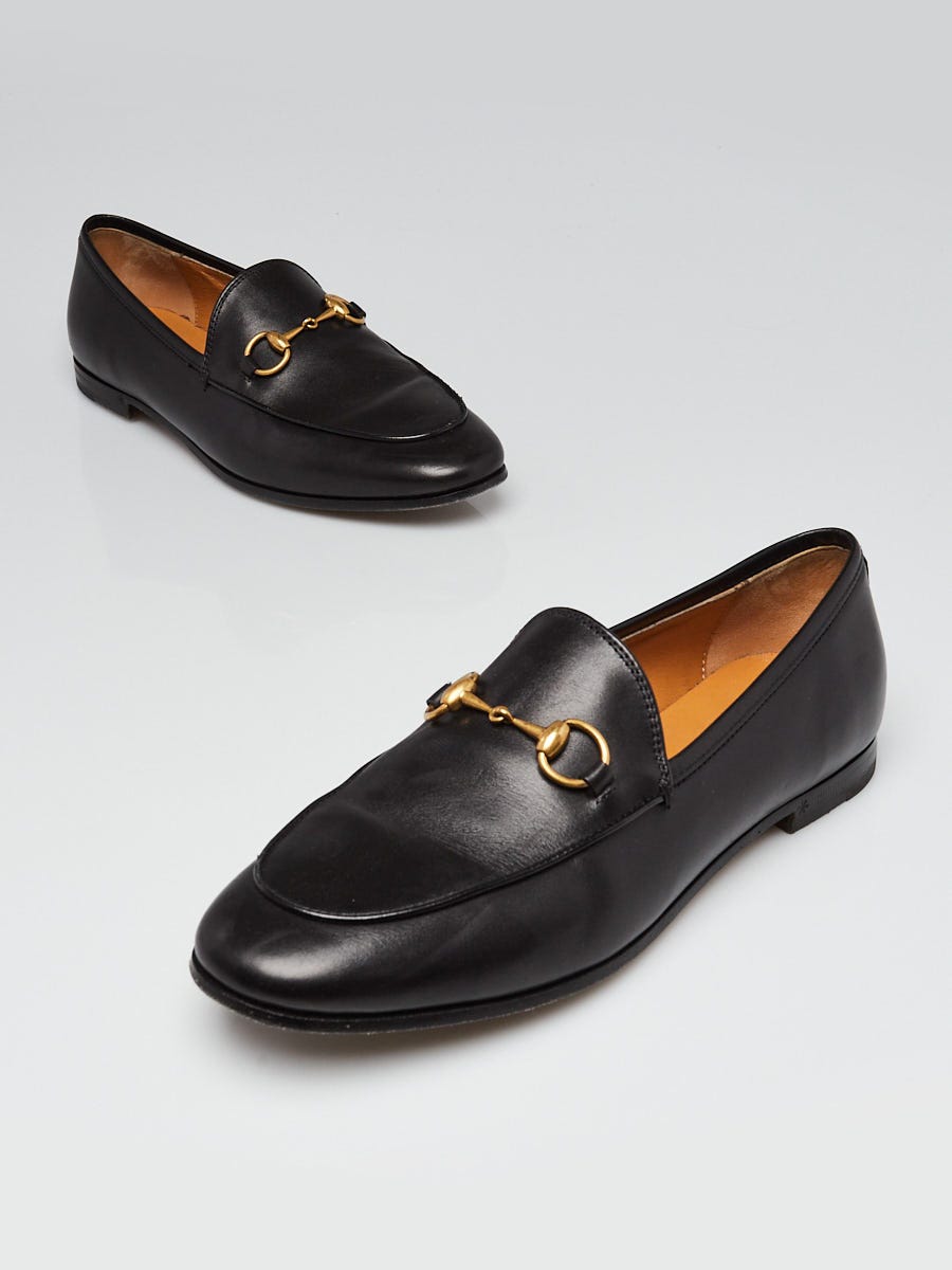 Gucci Black Leather Horsebit Loafers Size 6 s-l400.jpg main image 4