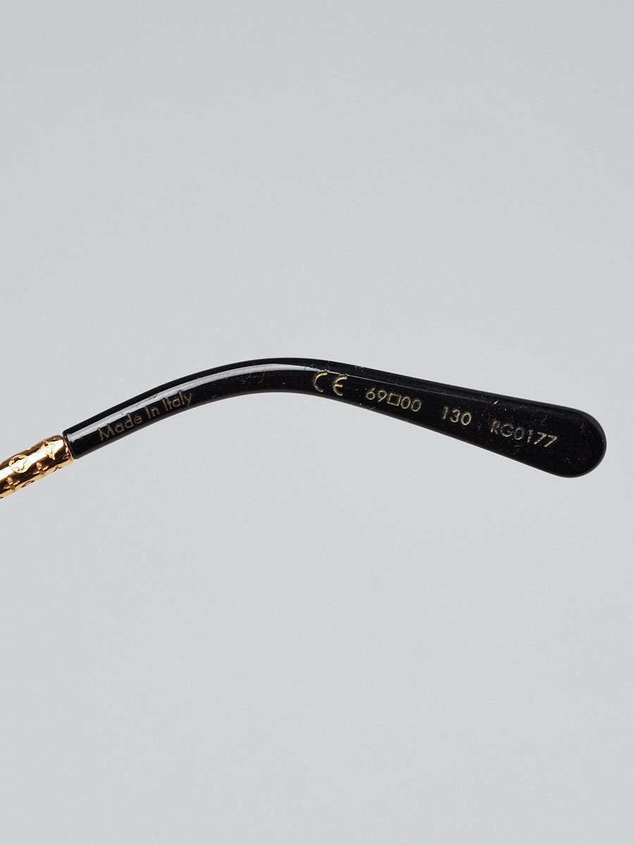 LOUIS VUITTON Metal LV Drive Sunglasses Z0897W Black Gold 1032350