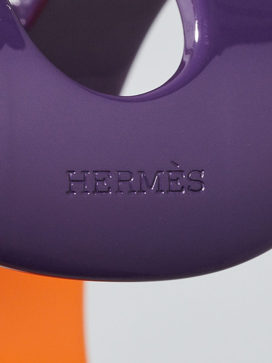 Hermes Purple/Orange Lacquer Ano PM Bracelet | Yoogi's Closet