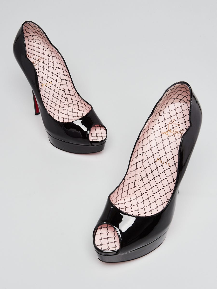 Christian Louboutin | Shoes | Christian Louboutin Strappy Peep Toe Nude Platform  Heels Size 85 39 | Poshmark
