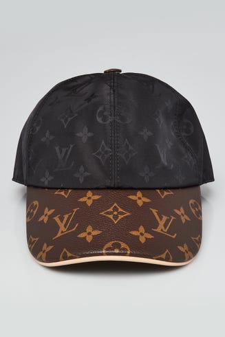 Louis Vuitton Black/Brown Monogram Canvas/Nylon Get Ready Cap | Yoogi's Closet Louis Vuitton Black/Brown Monogram Canvas/Nylon Get Ready Cap | Yoogi's Closet
