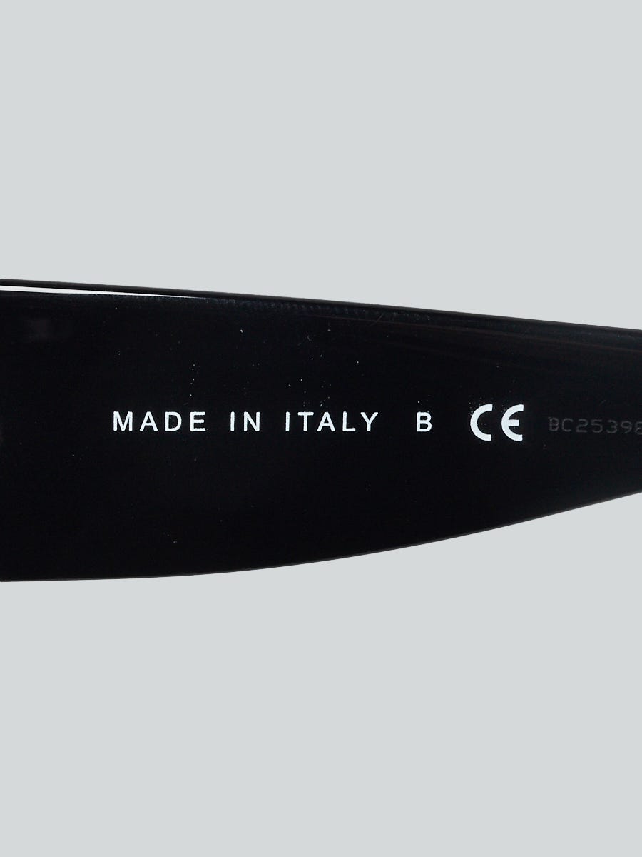 Chanel Black Acetate CC Shield Sunglasses - 5449 | Yoogi's Closet