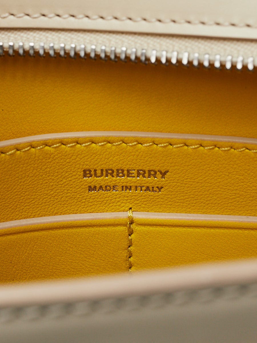 【関税＆送料込み】Burberry 'Sling' Beige Leather Bag Check Sling Bag in Archive beige/briar brown - Women