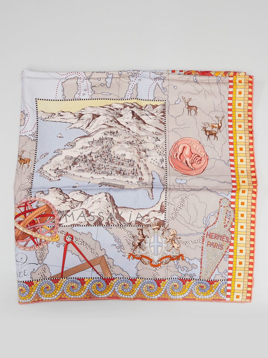 Louis Vuitton Silk Monogram Map 90cm Scarf in 2023