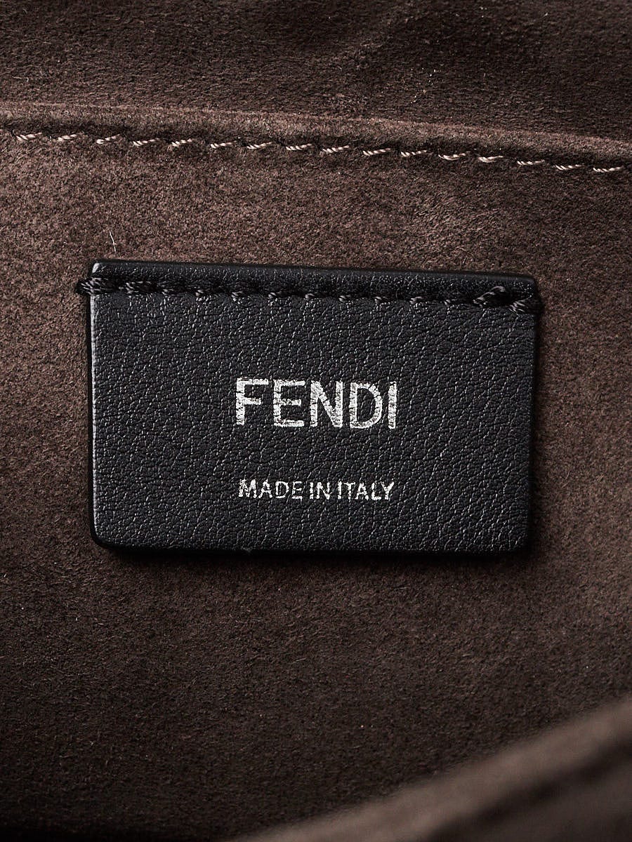 Fendi Beige/Pink Leather Monster Eyes Kan I Medium Shoulder