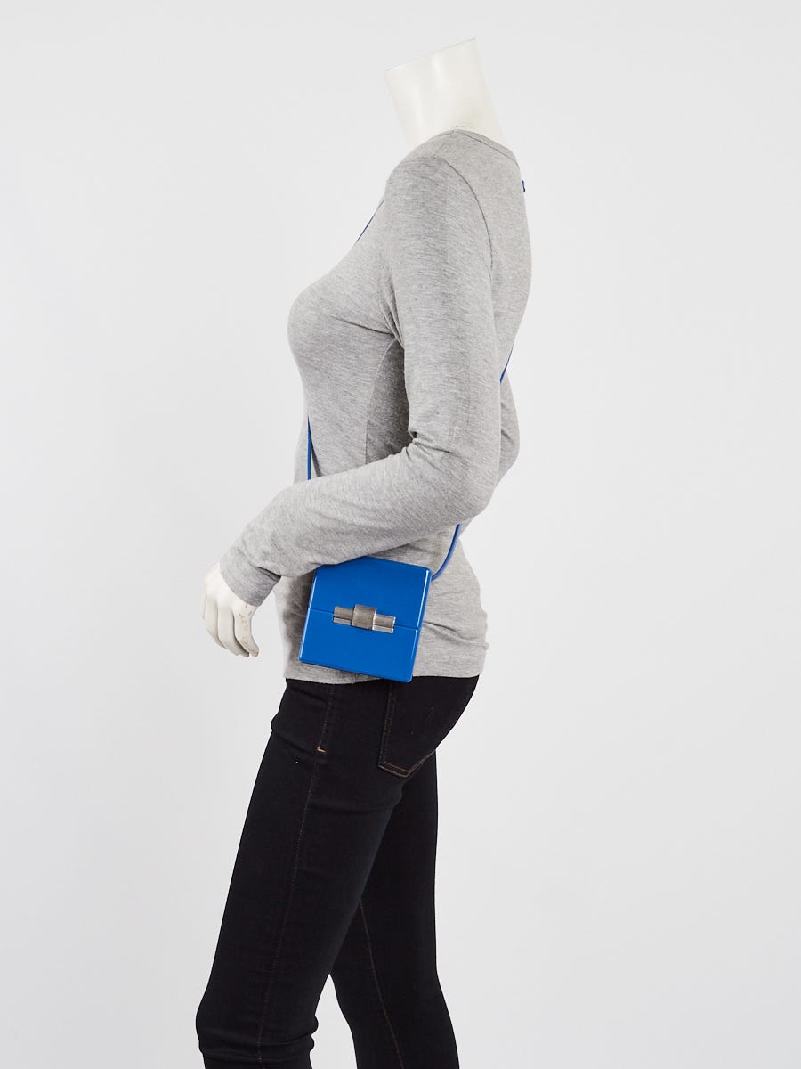 Bottega Veneta Bright Blue Spazzolato Acetate Daisey Crossbody Bag