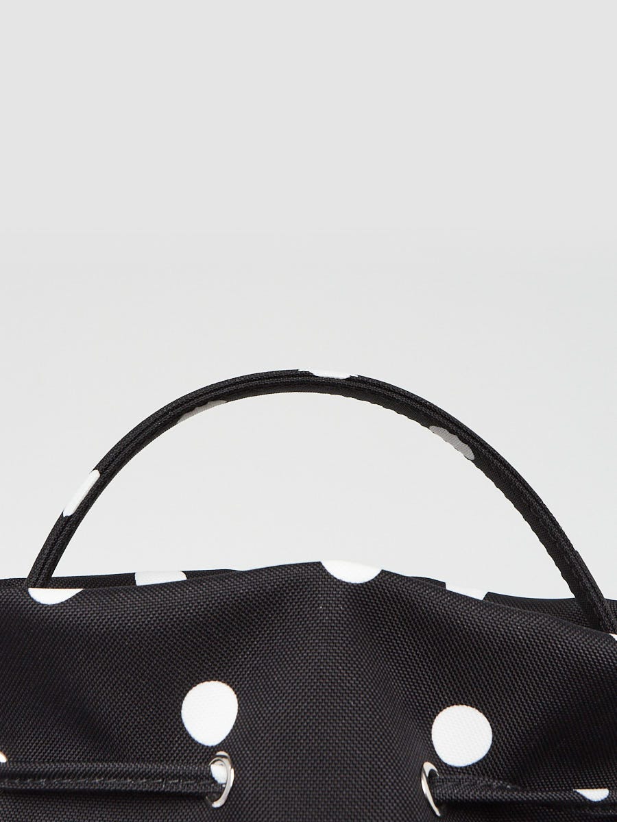 Balenciaga Wheel Xs Polka-dot Canvas Bucket Bag in Black