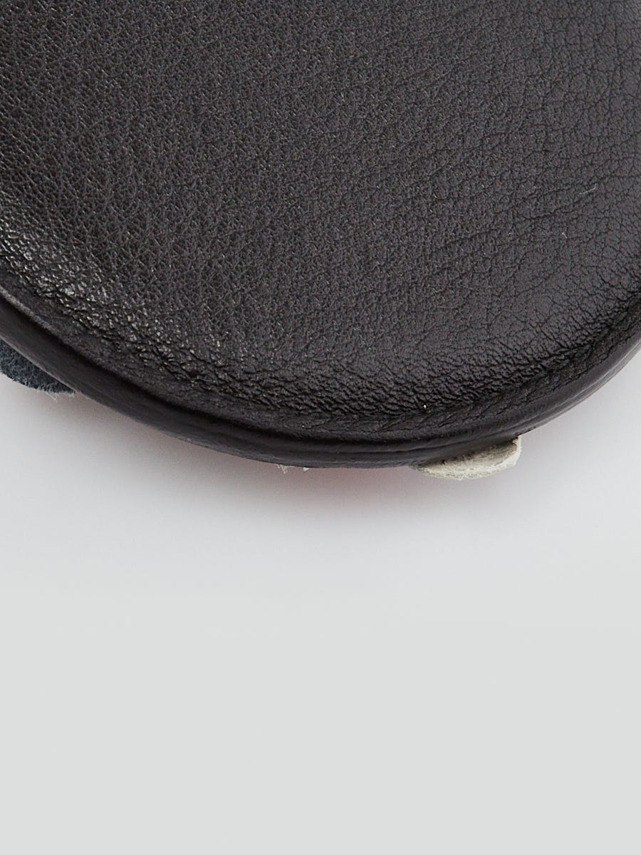 Fendi Black/Multicolor Leather Flower Applique Mirror Bag Charm