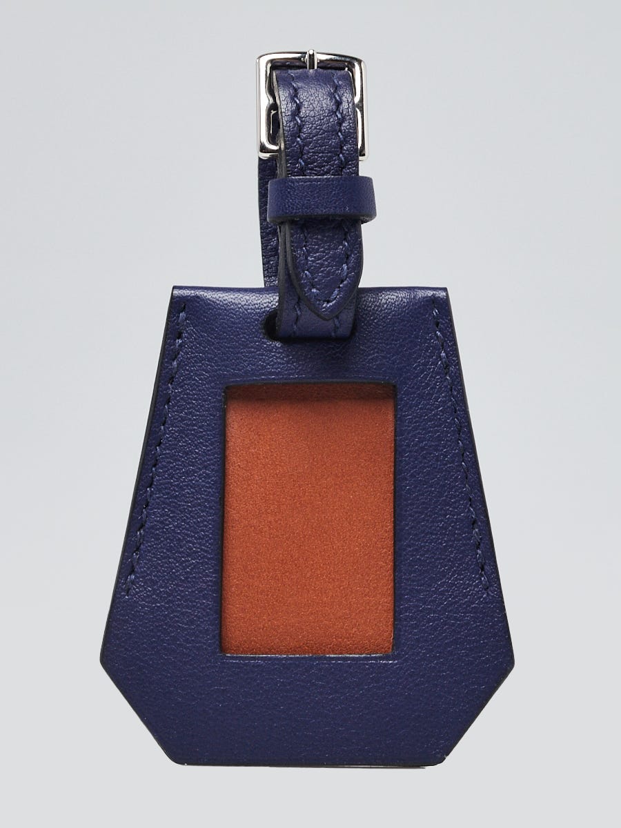 Hermes Anemone Swift Leather Luggage Tag Bag Charm - Yoogi's Closet