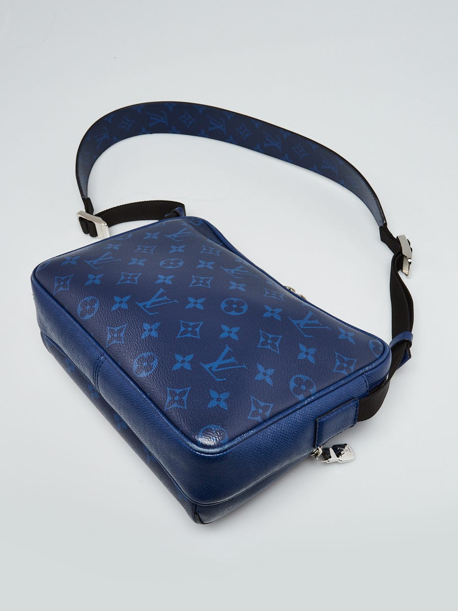 Louis Vuitton Outdoor Messenger Navy Blue in Monogram Coated
