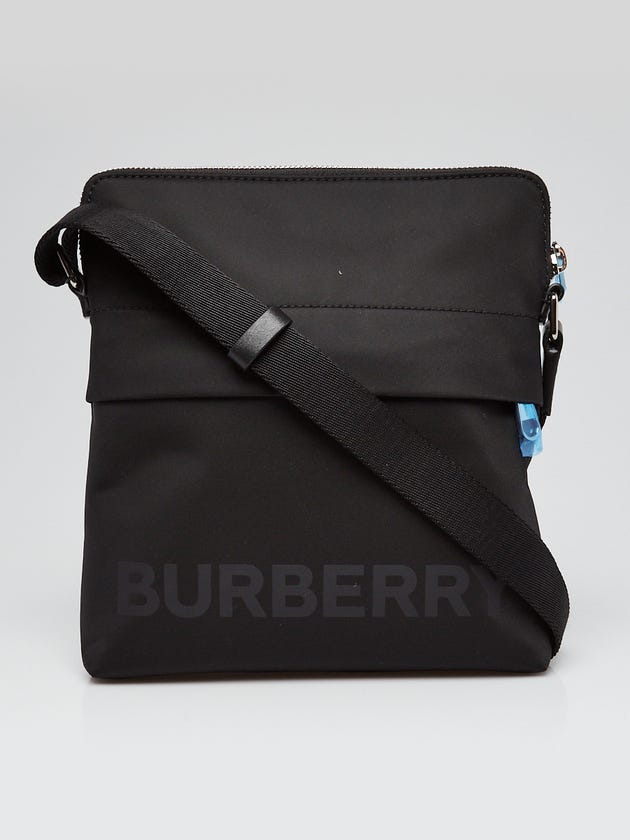 Burberry Black Nylon Logo Print Small Shoulder Bag
