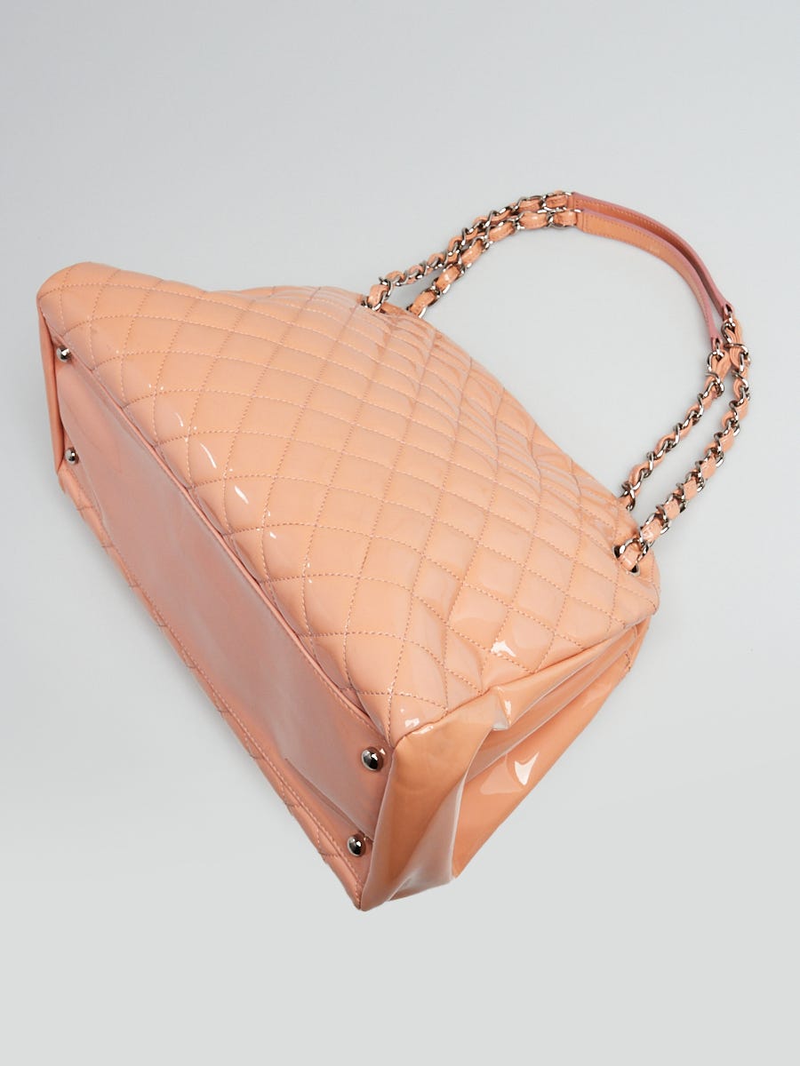 Chanel Light Pink Quilted Patent Leather Just Mademoiselle Large