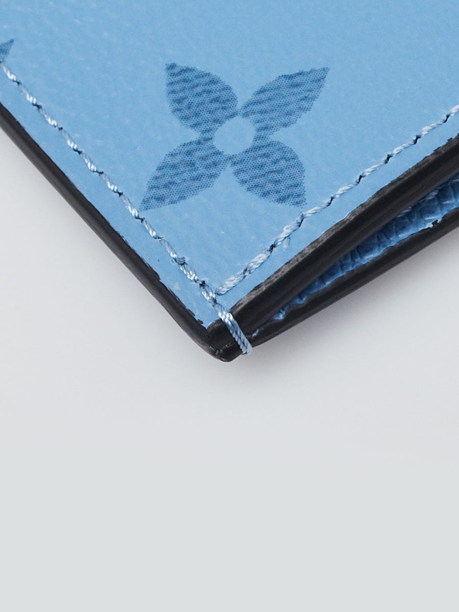 Luxury Coin Card Holder Wallet Monogram Pacific Taiga Blue