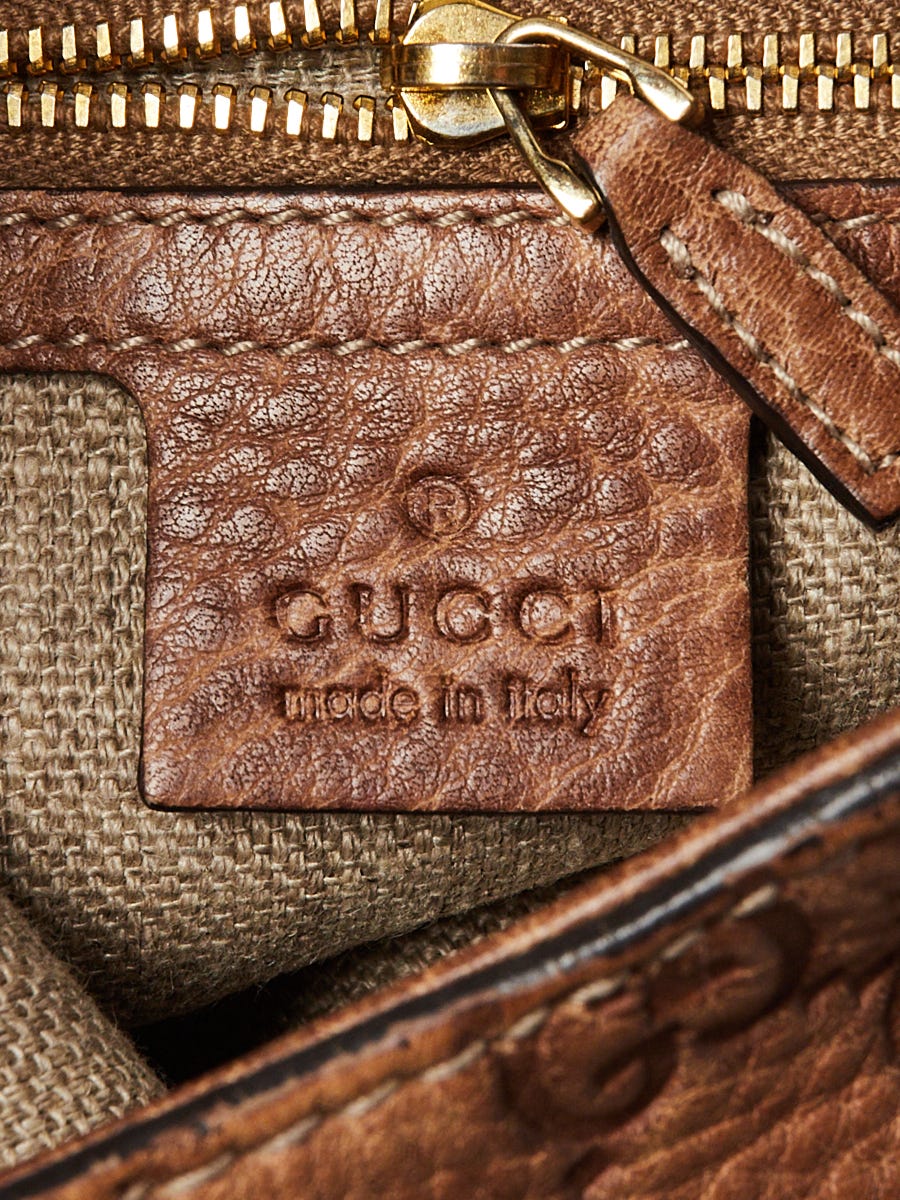 Gucci Brown Guccissima Leather New Jackie Medium Shoulder Bag