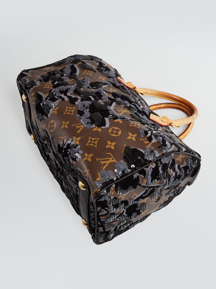 Louis Vuitton Limited Edition Monogram Fleur de Jais Speedy 30 Bag
