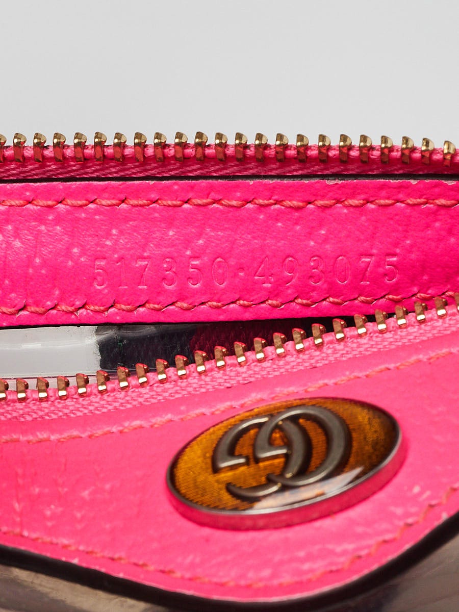 Gucci Pink Leather Clear PVC Mini Ophidia Crossbody Bag Gucci Pink Leather Clear PVC Mini Ophidia Crossbody Bag