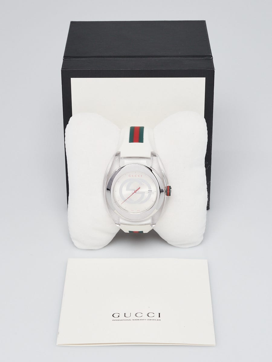Gucci Stainless Steel and Rubber Sync XXL Quartz Unisex Watch Yoogi s Closet