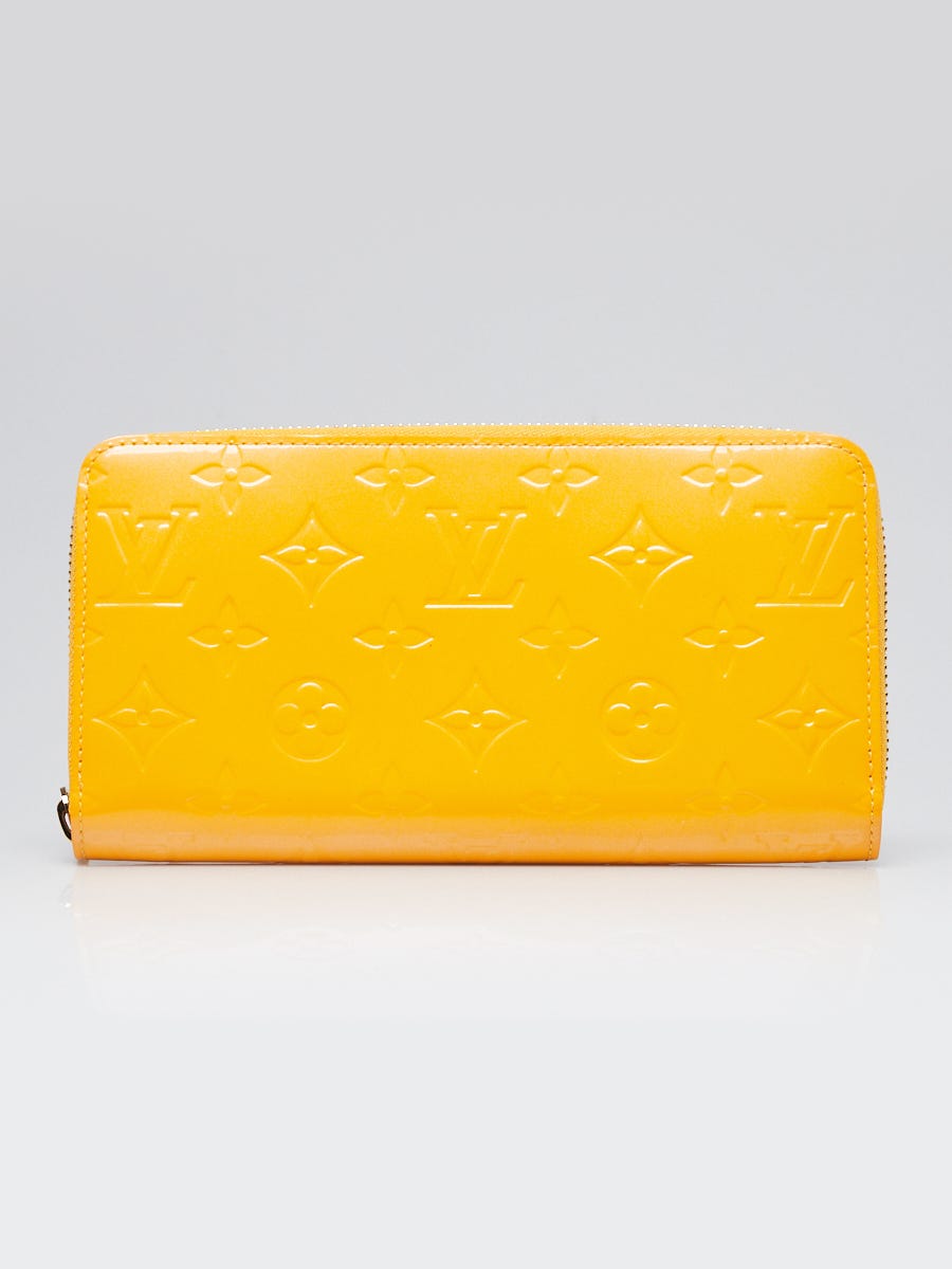 Patent leather wallet Louis Vuitton Yellow in Patent leather