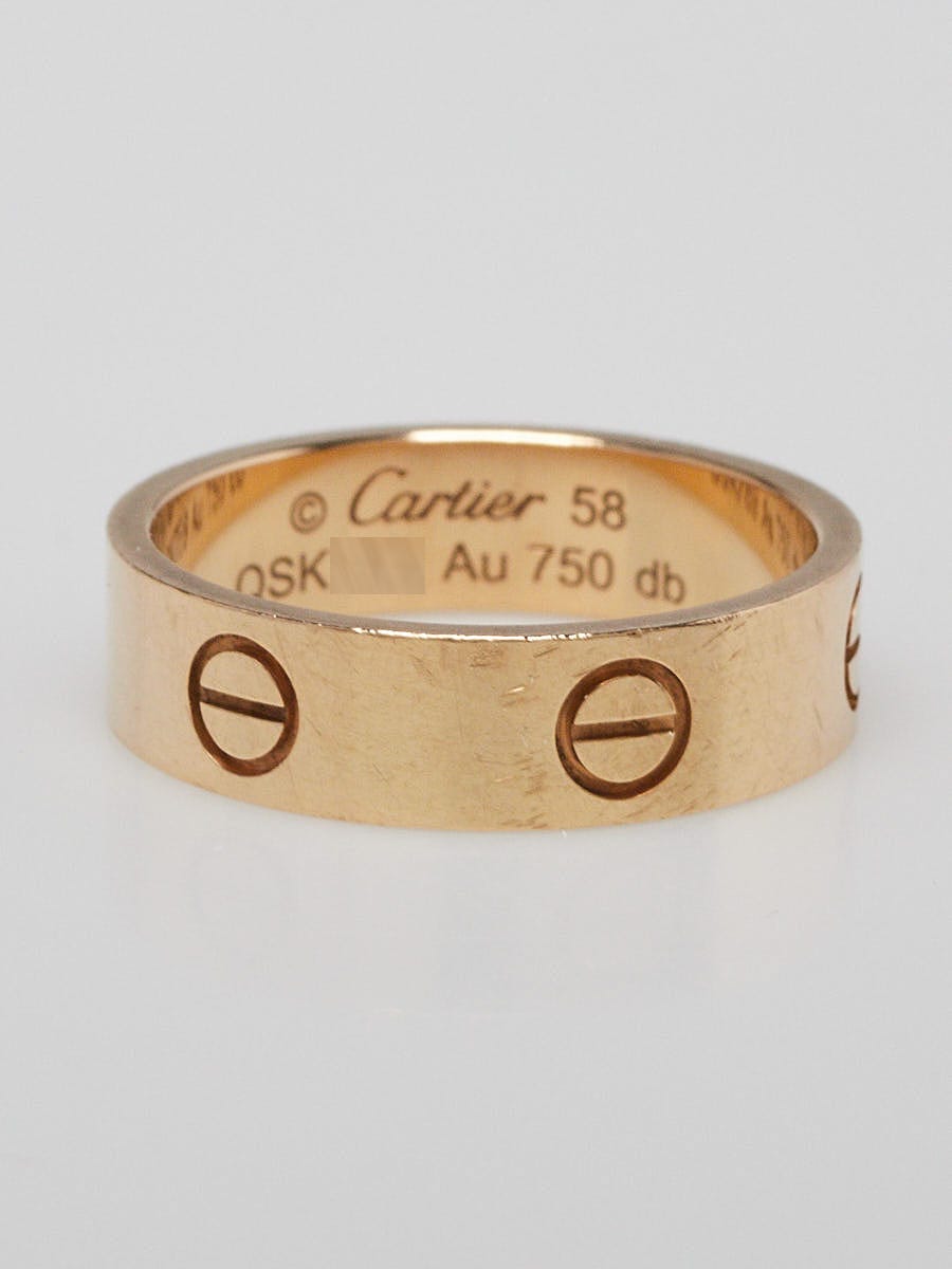 Cartier 18k Yellow Gold LOVE Ring Size 58/8.25 | Yoogi's Closet