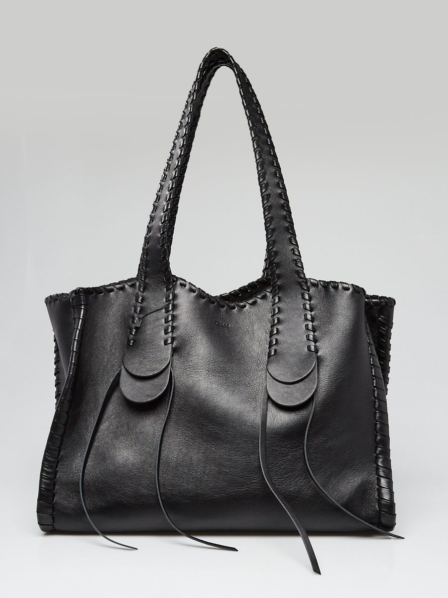 【萬波ユカさん着用】CHLOE レザー ウェッジヒール ブラック Chloe Black Leather Mony Medium Tote Bag | Yoogi's Closet