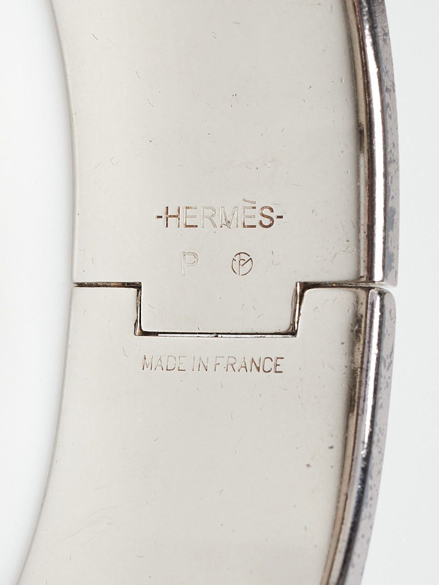 Hermès HERMES Clic Clac PM enamel x Palladium plated Womens bangle