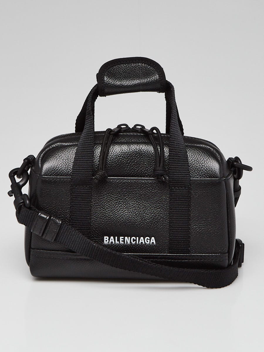Praktisk dette Observation Balenciaga Black Leather Explorer XS Duffle Bag - Yoogi's Closet