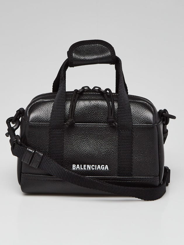 Balenciaga Black Leather Explorer XS Duffle Bag
