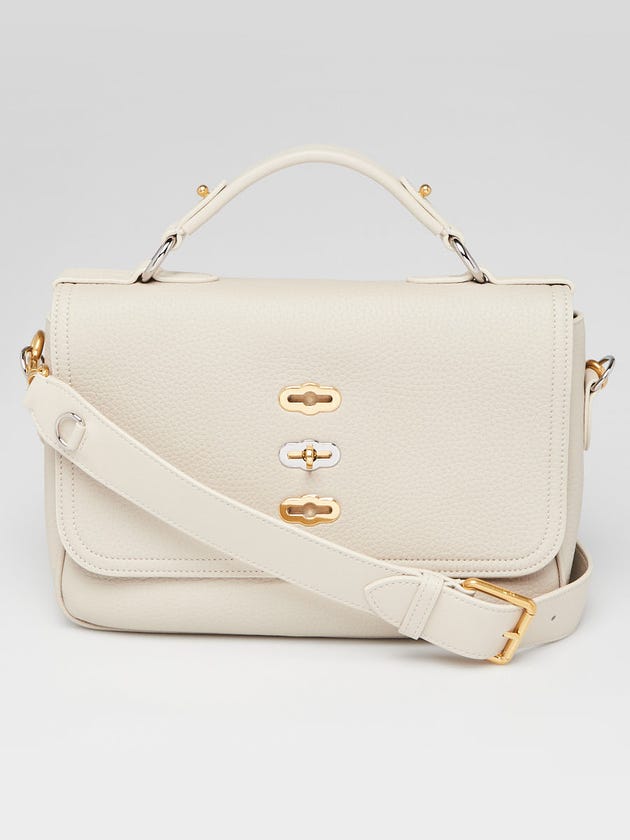 Mulberry White Pebbled Leather Bryn Bag