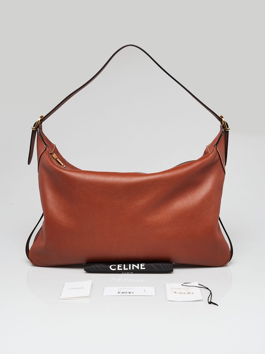 Celine Tan Calfskin Leather Large Romy Bag | Yoogi's Closet