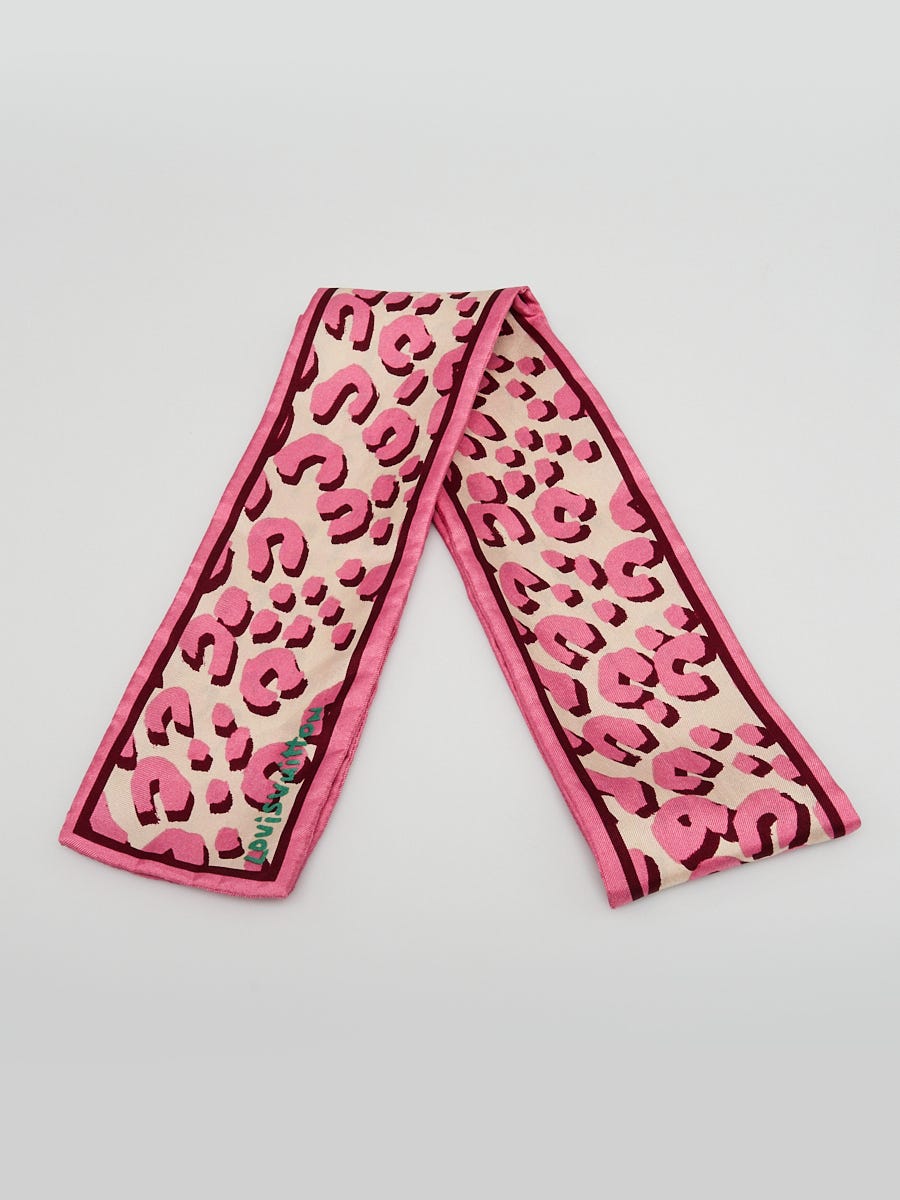 Louis Vuitton Stephen Sprouse Pink Leopard Print Silk Bandeau Scarf -  Yoogi's Closet