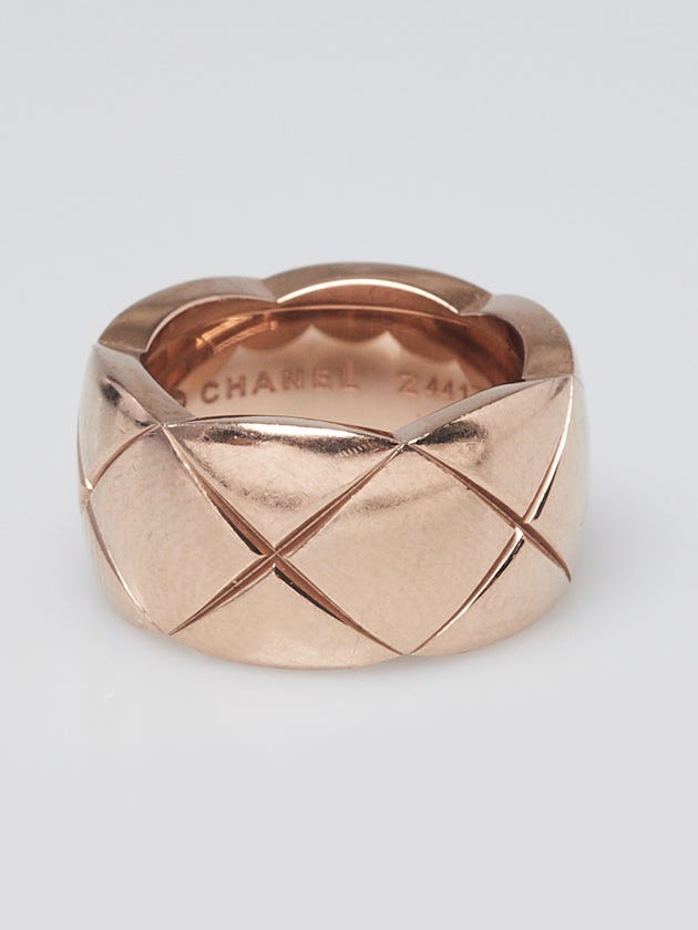 Coco Chanel Rings Sizes Chanel 18k Beige Gold Coco Crush Large Model Ring Size 51/5.75 | Yoogi ...