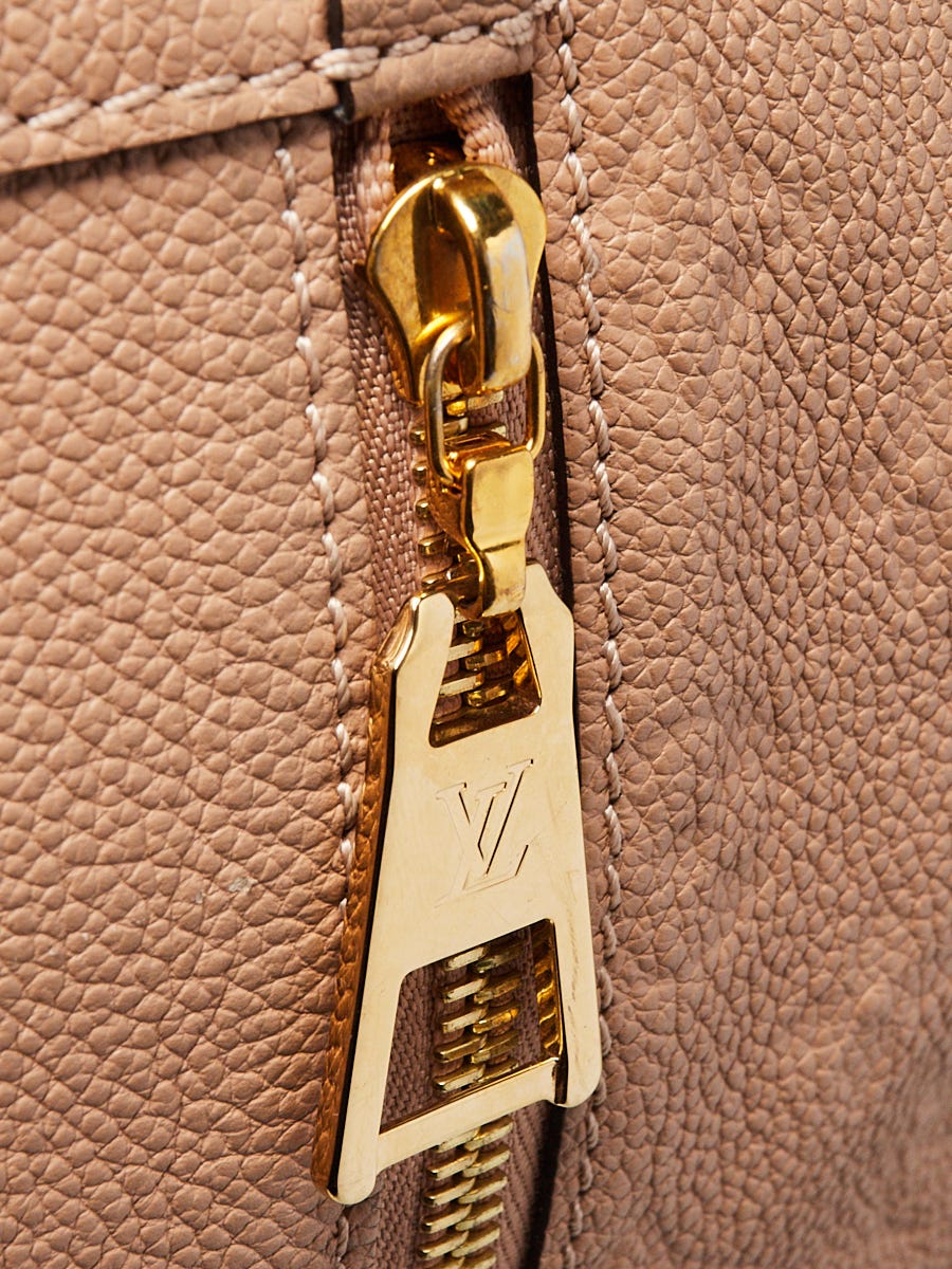 LOUIS VUITTON Melie Taupe Clace Monogram Empreinte Leather Tote Shoulder Bag