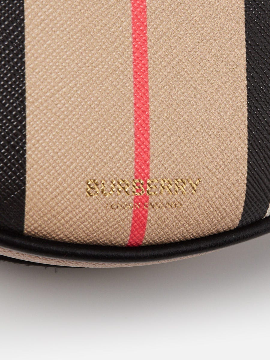 Burberry Multicolor Icon Stripe Coated Canvas and Leather