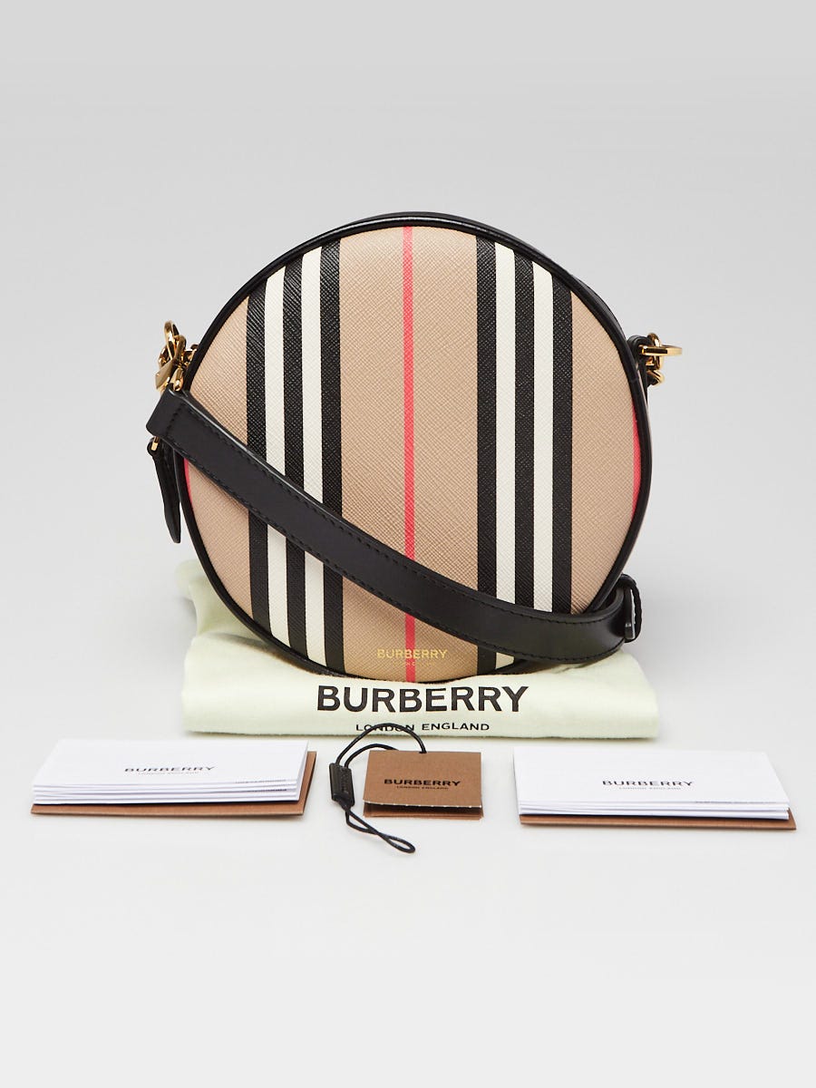 激安ショップ 食品 Burberry Multicolor Leather and Canvas Coated Stripe Icon ワンピース