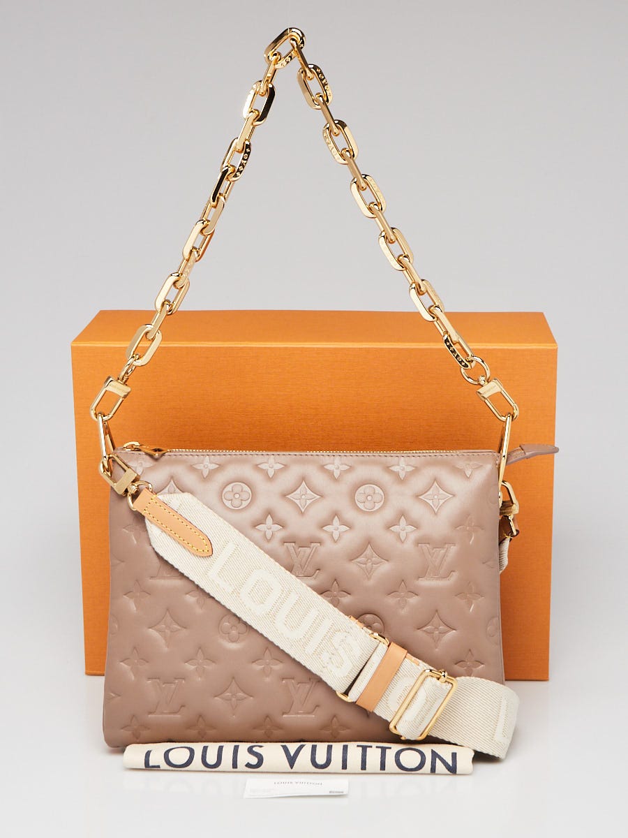Louis Vuitton Coussin Shoulder Bag in Taupe Monogram Leather