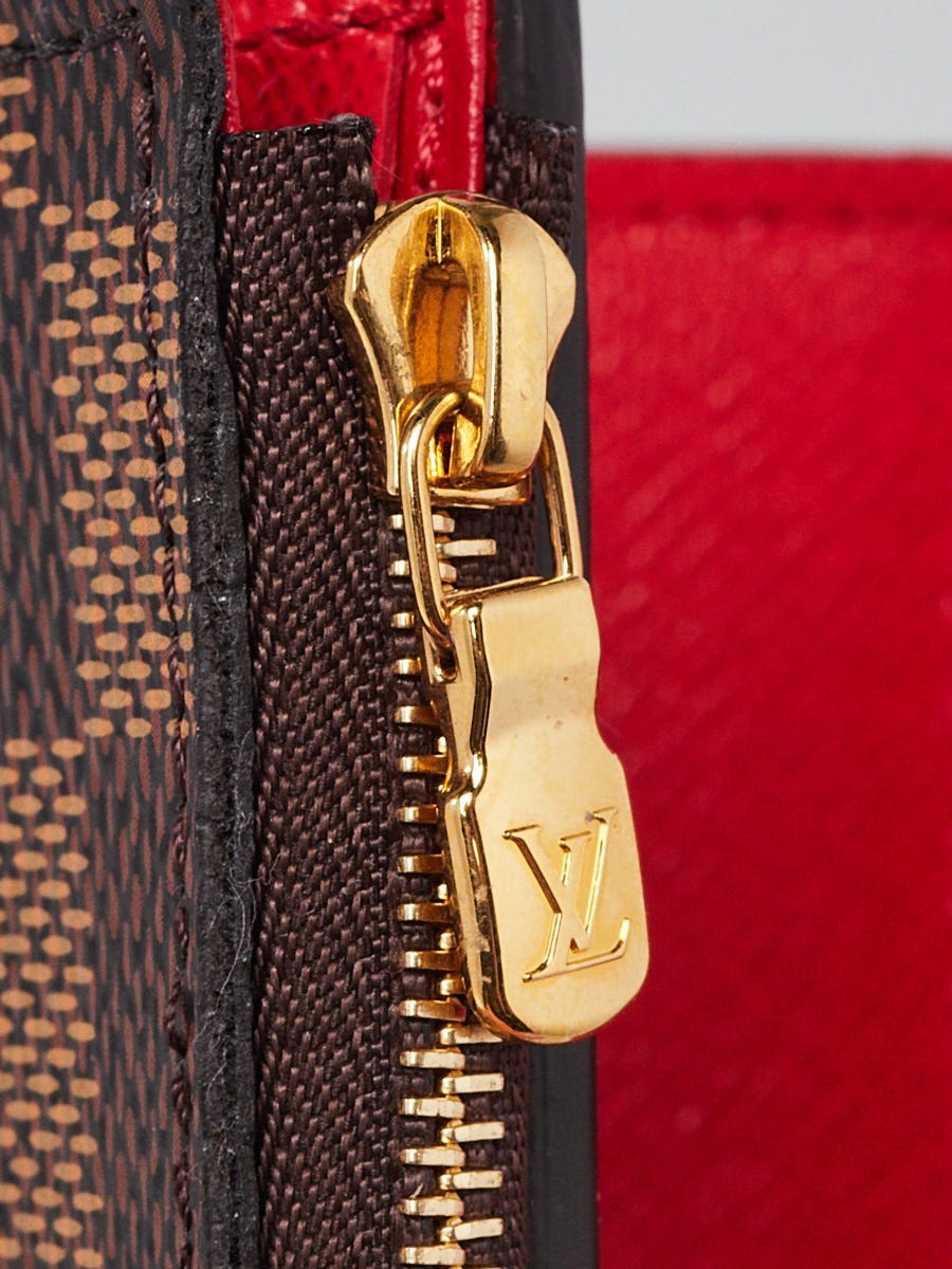 Louis Vuitton Coquelicot Damier Canvas Compact Zoe Wallet - Yoogi's Closet